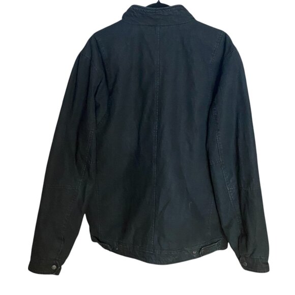 Levis Canvas Chore Barn Coat Black Cowboy Farm Utility Trucker Quilted 90s Sz XL - Picture 10 of 15